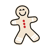 hunterwillowandco christmas family pyjamas ginger bread Sticker