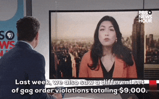 "Gag order violations totaling $9000."