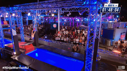 NinjaWarriorAU giphyupload ninja channel 9 ninja warrior GIF