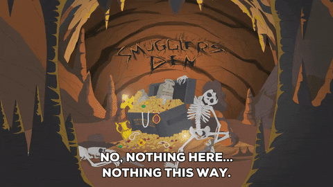 gold skeleton GIF by South Park 