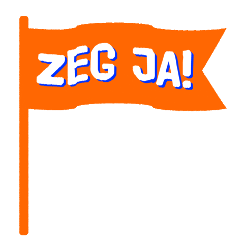 schooldakrevolutie giphyupload orange flag ja Sticker