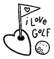 Heart Golf Sticker by Catharina Stewart