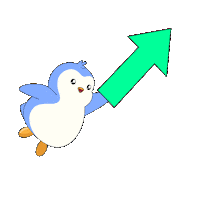 To The Moon Crypto Sticker by Pudgy Penguins