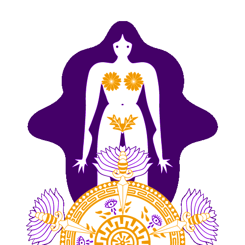 Woman Flower Sticker by CATALINA ESTRADA