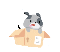 On My Way Dog Sticker by Cubcoats