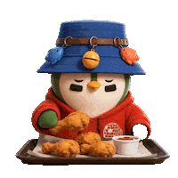 Happy Fried Chicken Sticker by ZaddyFi