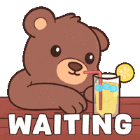 Teddy Bear Waiting Sticker by BEARISH