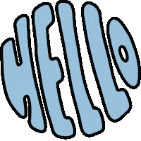 Heya Hello Sticker by Poppy Deyes