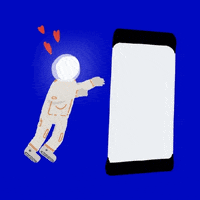 samsungmobile blue space man glitter GIF