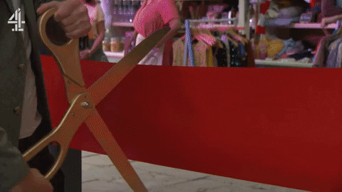 Red Ribbon Cut GIF by Hollyoaks