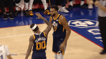 High Five Rudy Gobert GIF by Utah Jazz