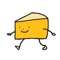 YokomichiSoreta food walking cheese 可愛い Sticker