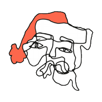 Christmas Santa Sticker by MALT Studio