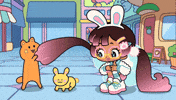 SparklesMagicalMarket cute friends animals jump GIF