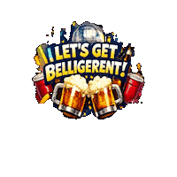 BelligerentBermuda party beer bermuda belligerent Sticker