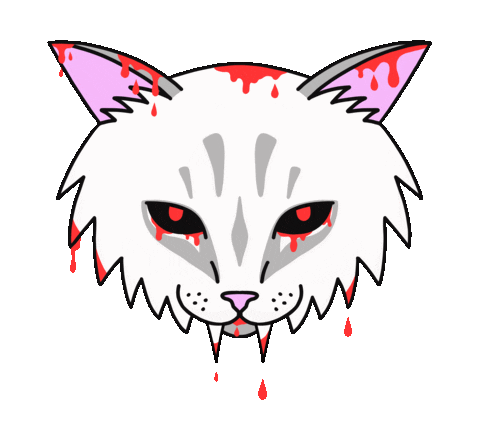 Angry Cat Sticker by Jasi