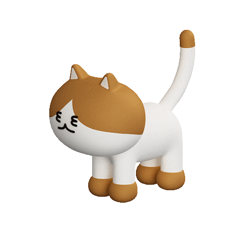 Cat Run Sticker by 궁디팡팡 캣페스타