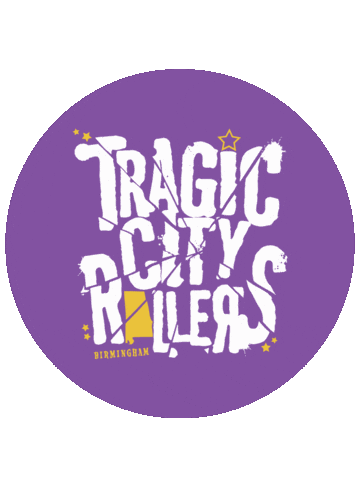 TragicCityRollers derby roller derby tcr quads Sticker