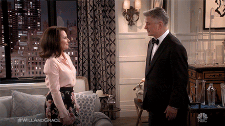 will and grace hand kiss GIF by NBC