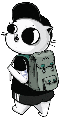 Cat Explore Sticker