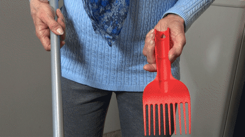 hair broom GIF