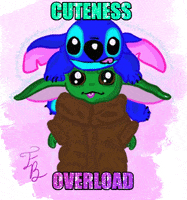 lizyb_art artist baby yoda cuteness stitch GIF