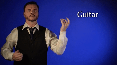 sign language guitar GIF by Sign with Robert