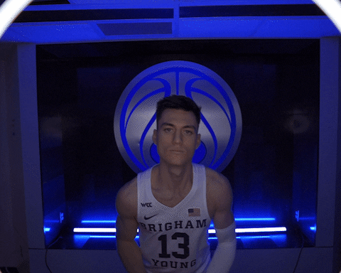 Byu Basketball Go Cougs GIF by BYU Cougars