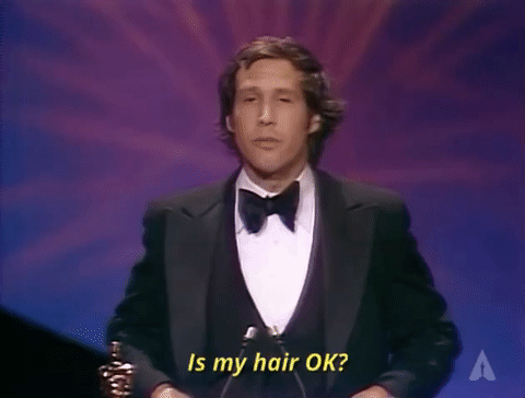 chevy chase is my hair ok? GIF by The Academy Awards