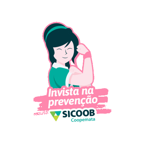 Rosa Outubrorosa Sticker by Sicoob Coopemata