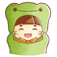 HappyYu happy adorable frog playful Sticker