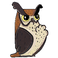 Owl Sticker by Mike Bennett Art