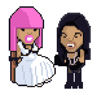 Nicki Minaj Pixel Sticker by Ali Graham