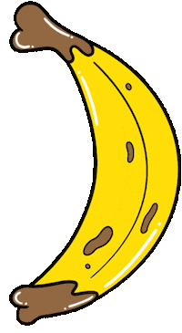 Fruit Banana Sticker by Natalie Michelle Watson