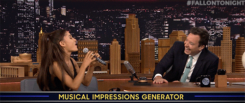 ariana grande nbc GIF by The Tonight Show Starring Jimmy Fallon