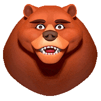 Serious Bear Sticker