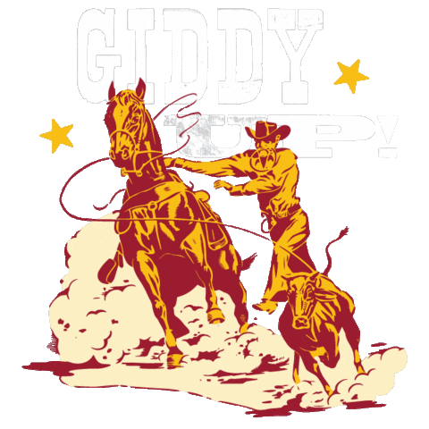 hamiltonwoodtype horse cowboy hamilton rodeo Sticker