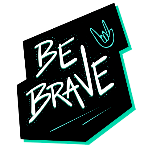 ailuvani rock brave motivacion limit Sticker