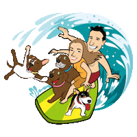 Bali Cacau Sticker by Bono Surf Dog