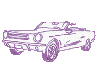 Mustang Cruisin Sticker by Vacation Forever