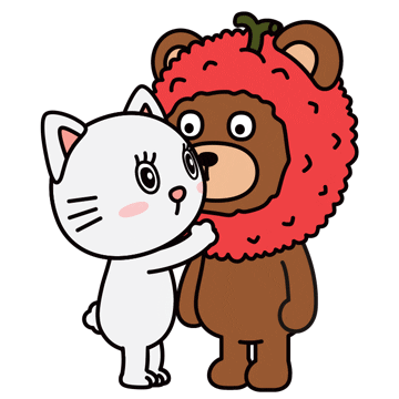 Happy I Love You Sticker by LYCHEE AND FRINEDS