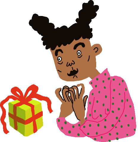 Gift Anticipation Sticker by Ezra W. Smith