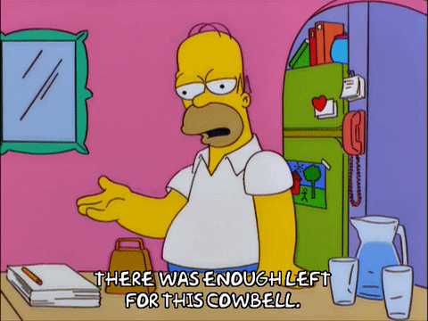 homer simpson cowbell GIF