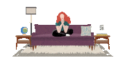 Relaxing Living Room Sticker by Apt2B | Furniture Built to Last