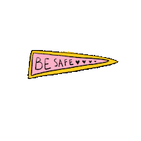detisdoodles flag safe stayhome feelgood Sticker