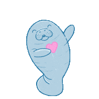 Sea Cow Love Sticker by natelledrawsstuff