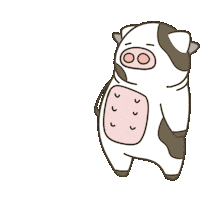 Tired Cow Sticker