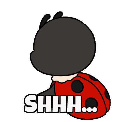 Silence Be Quiet Sticker by Christophers Genie