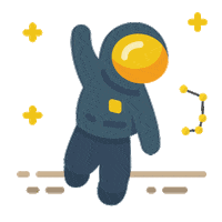 unidcom universe astronaut astronauta unid Sticker