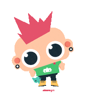 Angry Punk Sticker by Ainara GM